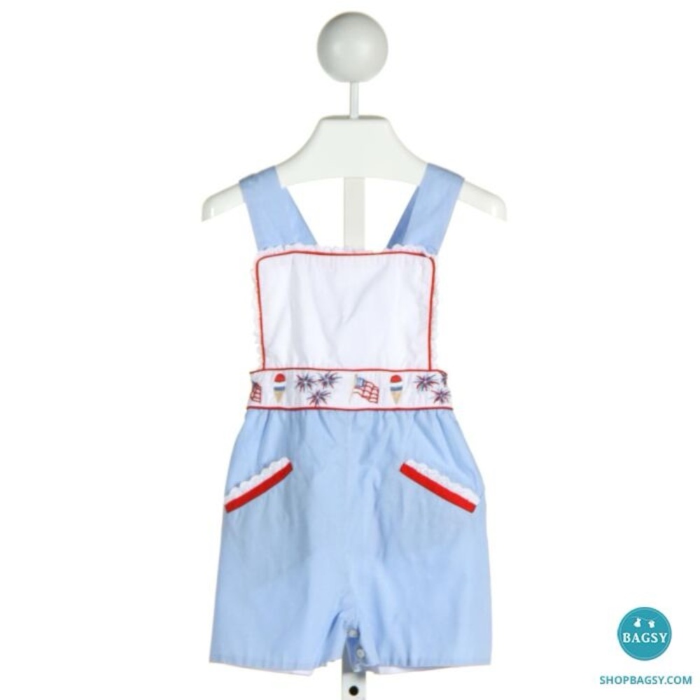 CHRISTIAN ELIZABETH BLUE American ROMPER